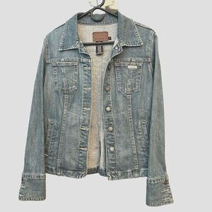 Calvin Klein Women's Denim Jacket, Dark Wash, Button Front  Sz. (M) #1182